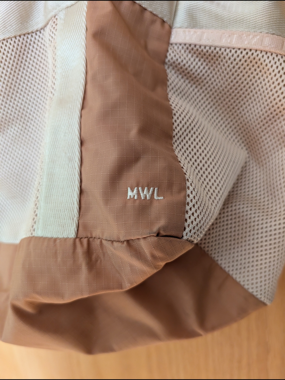 Madewell MWL Peach-Beige Mesh-Lined Duffle Bag